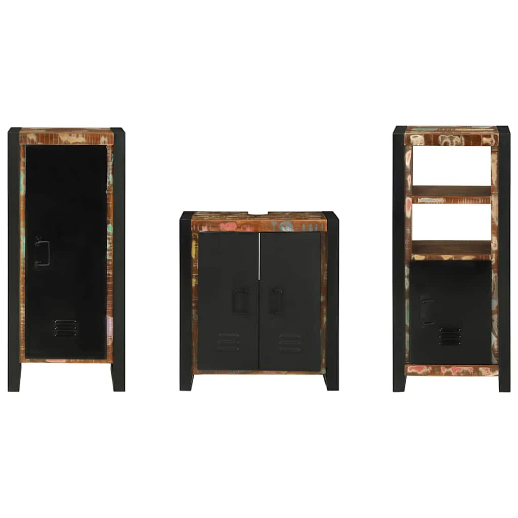 Set namještaja za kupaonicu 3 pcs Čvrsto drvo iz reciklaže