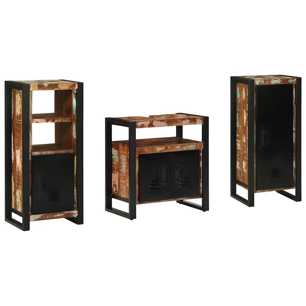 Set namještaja za kupaonicu 3 pcs Čvrsto drvo iz reciklaže