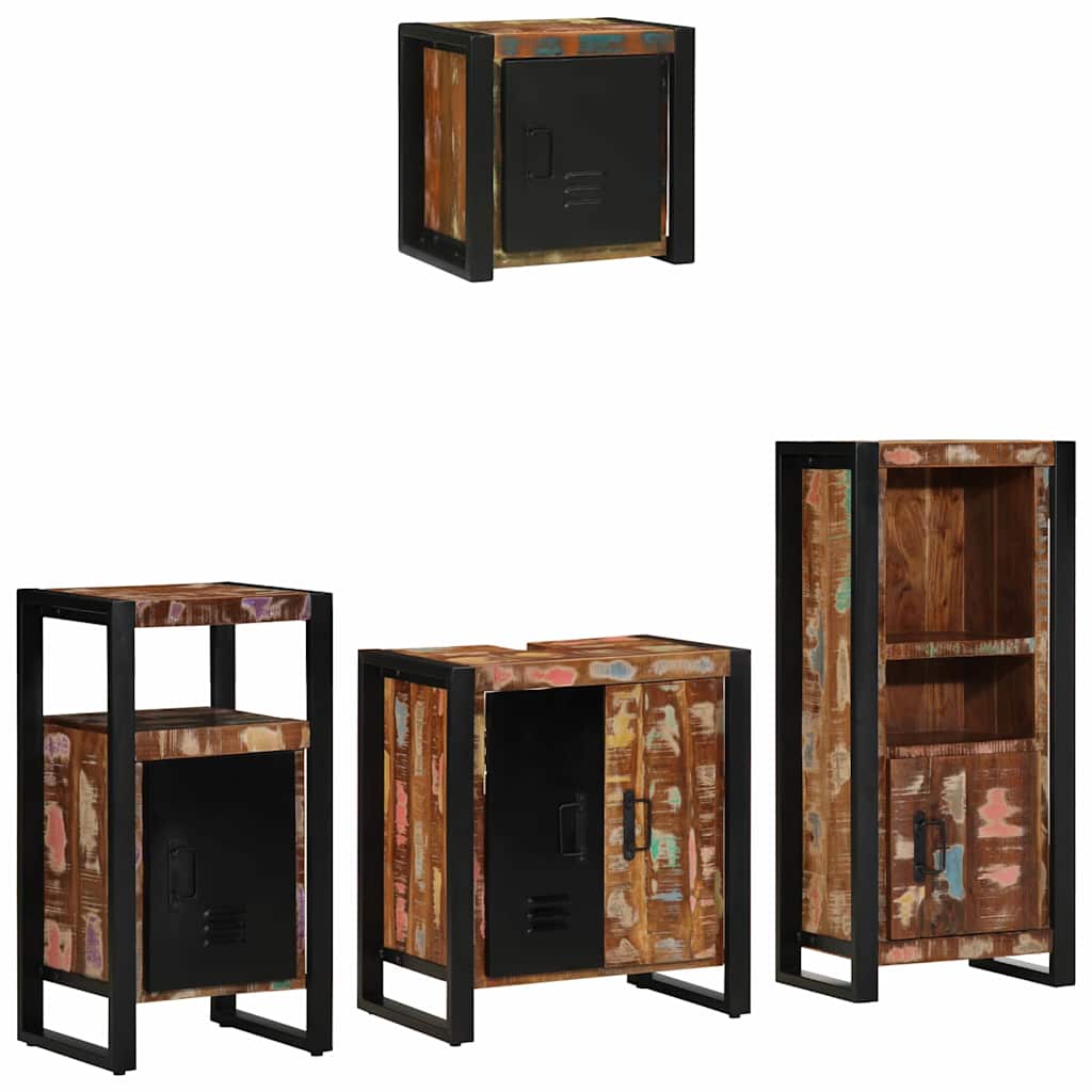 Set namještaja za kupaonicu 4 pcs Čvrsto drvo iz reciklaže