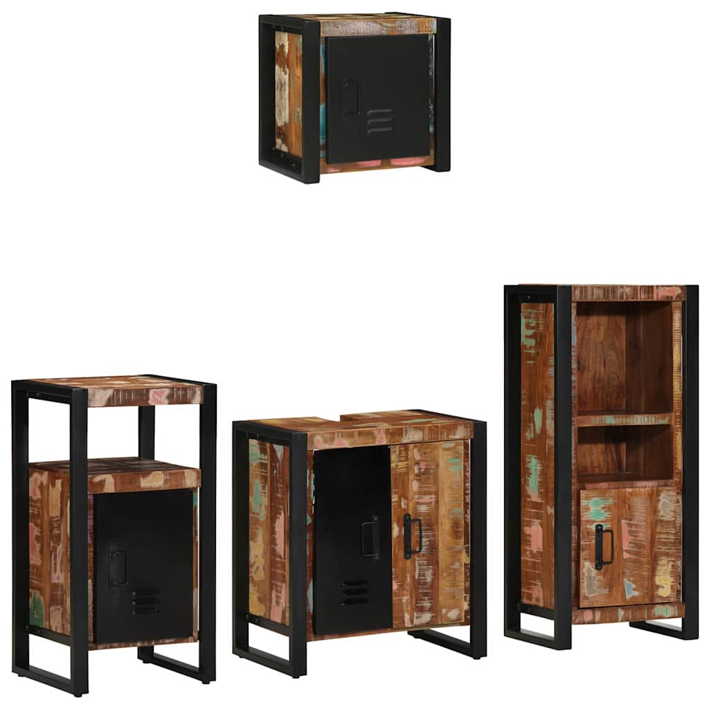 Set namještaja za kupaonicu 4 pcs Čvrsto drvo iz reciklaže
