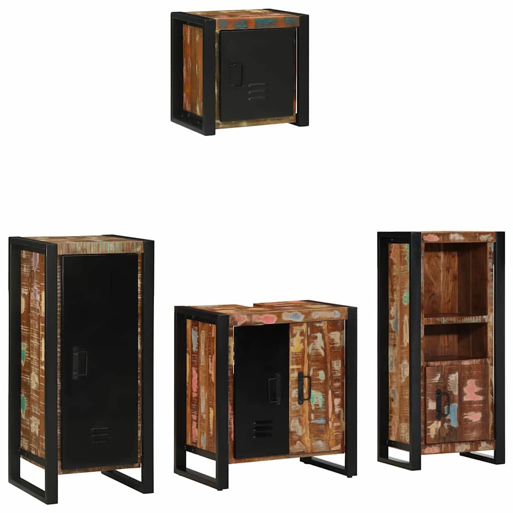 Set namještaja za kupaonicu 4 pcs Čvrsto drvo iz reciklaže