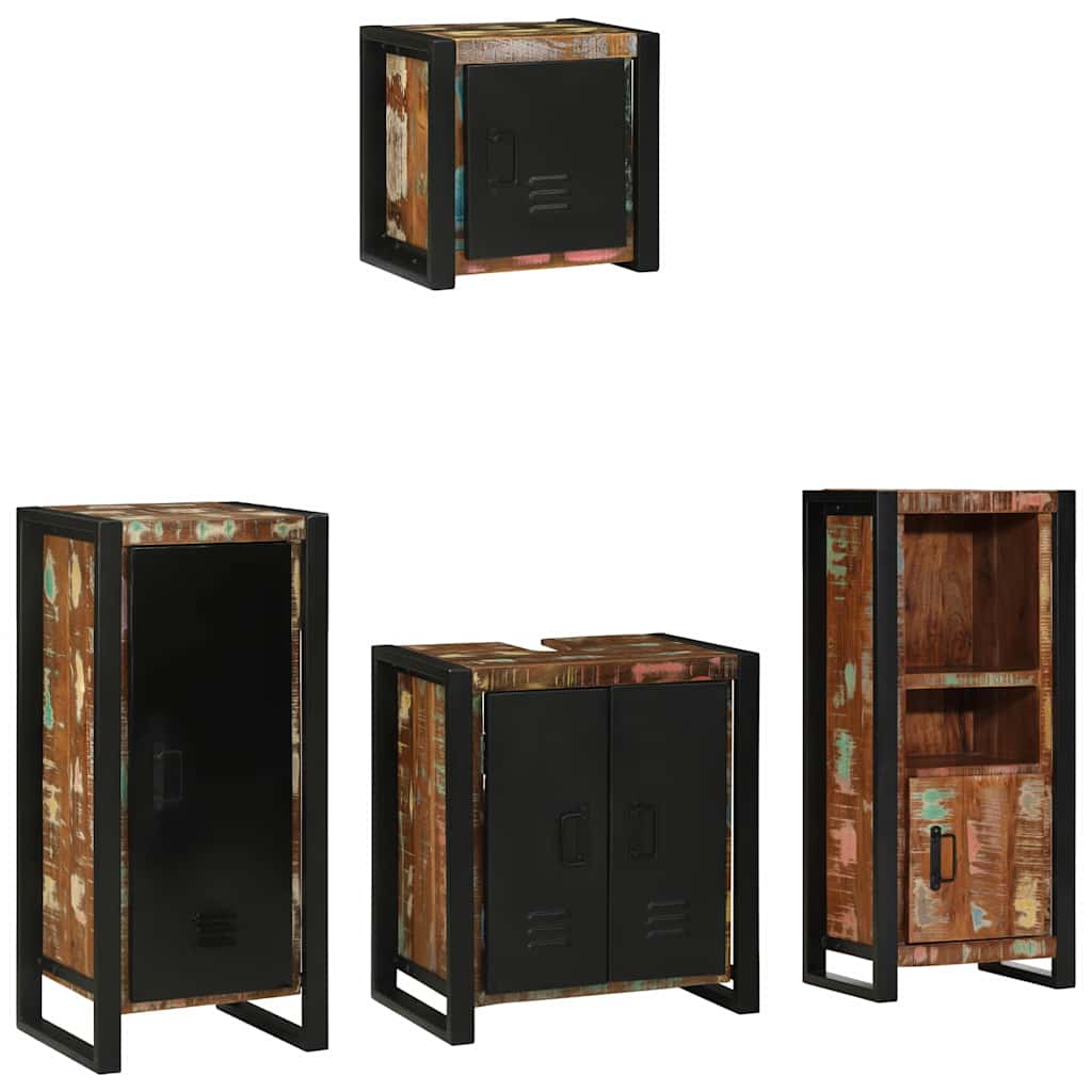 Set namještaja za kupaonicu 4 pcs Čvrsto drvo iz reciklaže