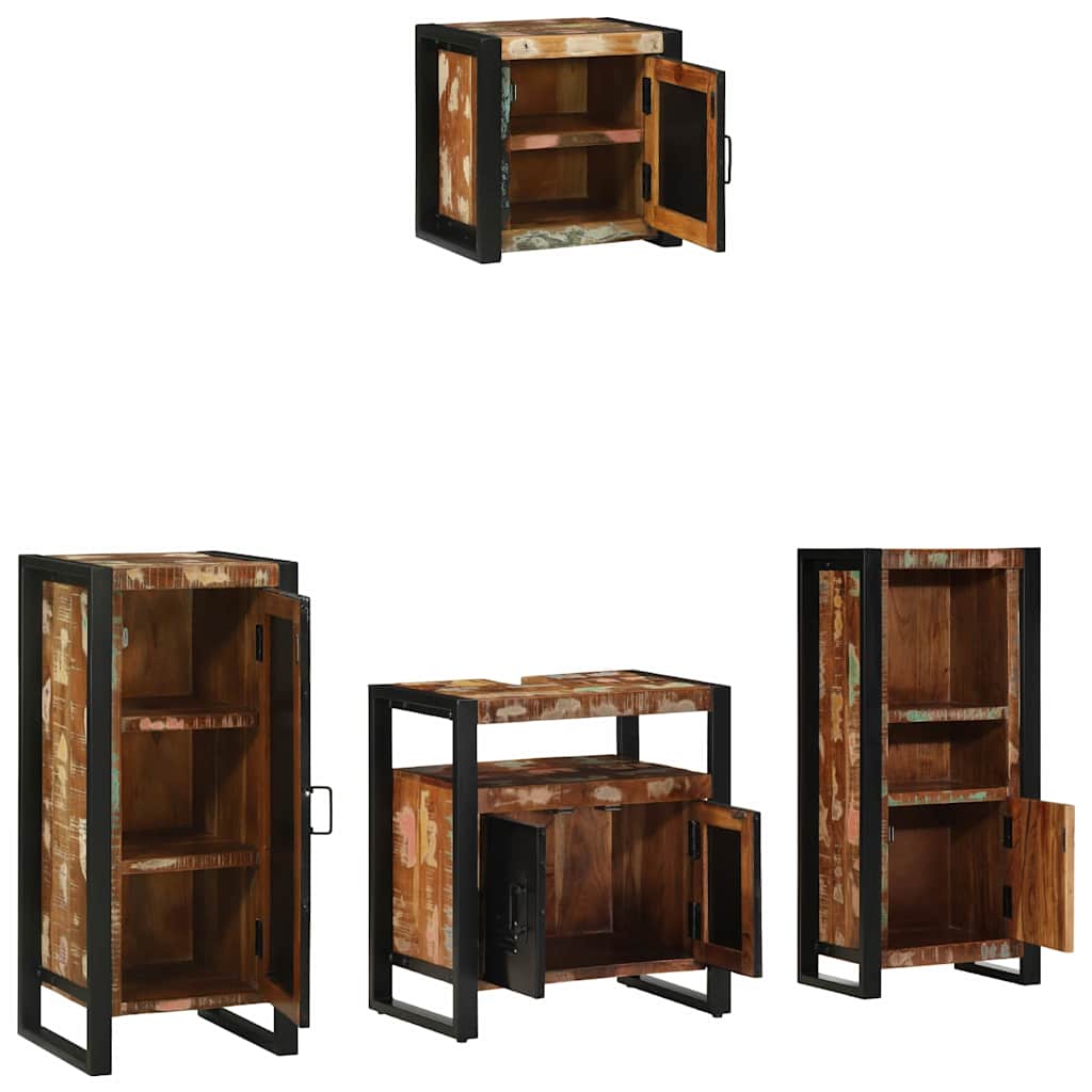 Set namještaja za kupaonicu 4 pcs Čvrsto drvo iz reciklaže