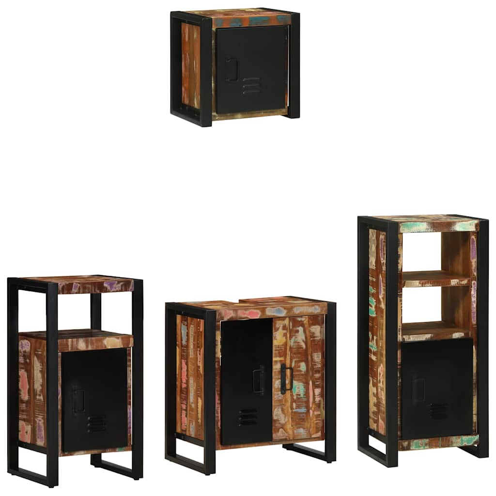 Set namještaja za kupaonicu 4 pcs Čvrsto drvo iz reciklaže