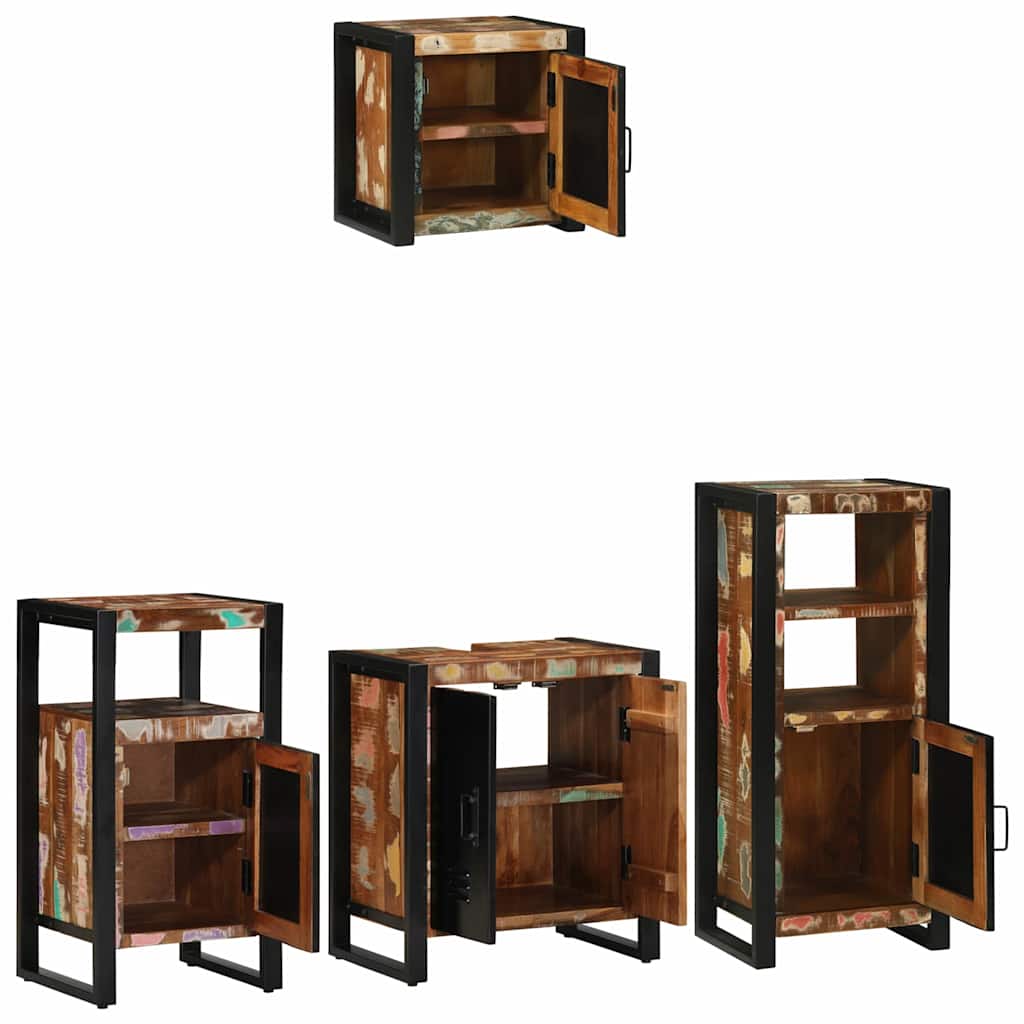 Set namještaja za kupaonicu 4 pcs Čvrsto drvo iz reciklaže