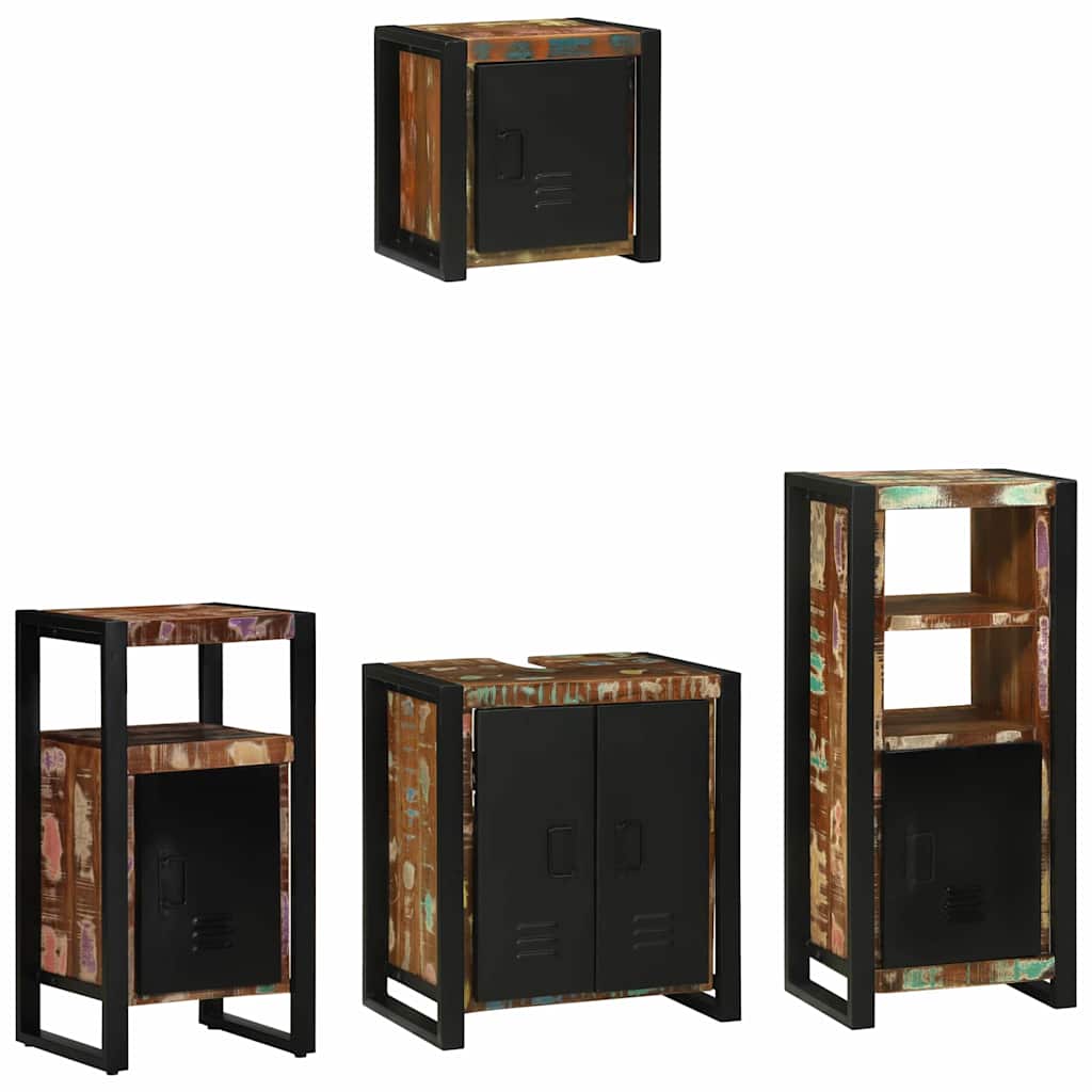 Set namještaja za kupaonicu 4 pcs Čvrsto drvo iz reciklaže