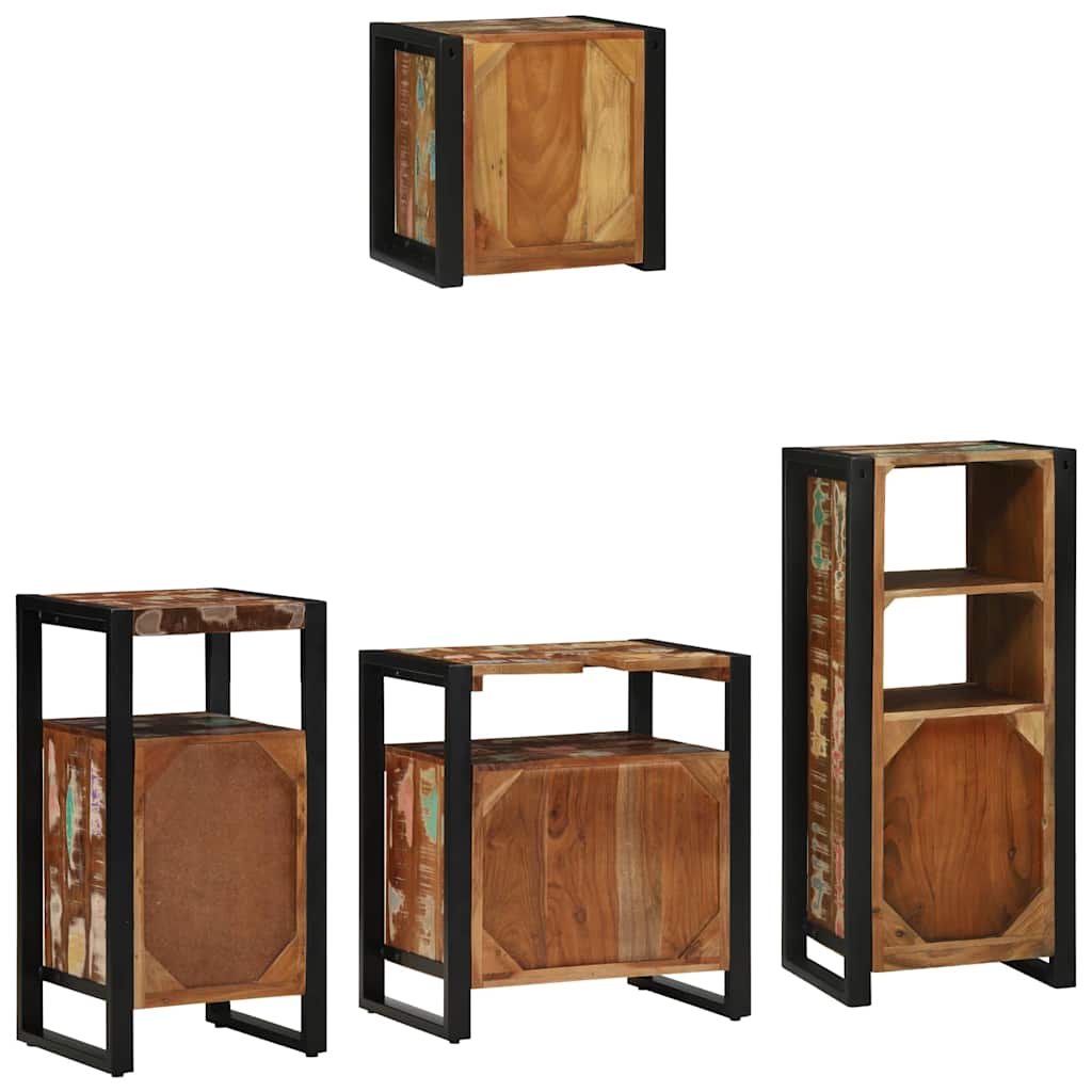 Set namještaja za kupaonicu 4 pcs Čvrsto drvo iz reciklaže