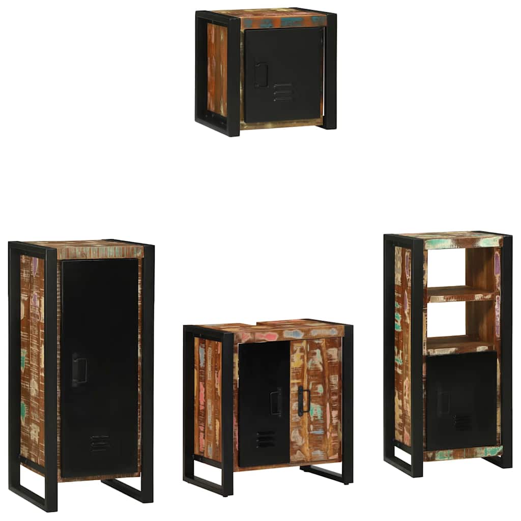 Set namještaja za kupaonicu 4 pcs Čvrsto drvo iz reciklaže