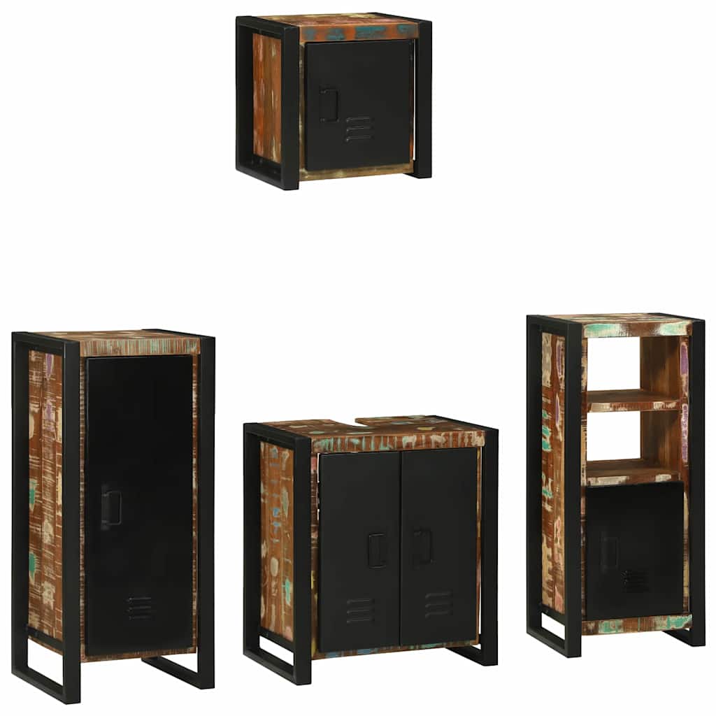 Set namještaja za kupaonicu 4 pcs Čvrsto drvo iz reciklaže