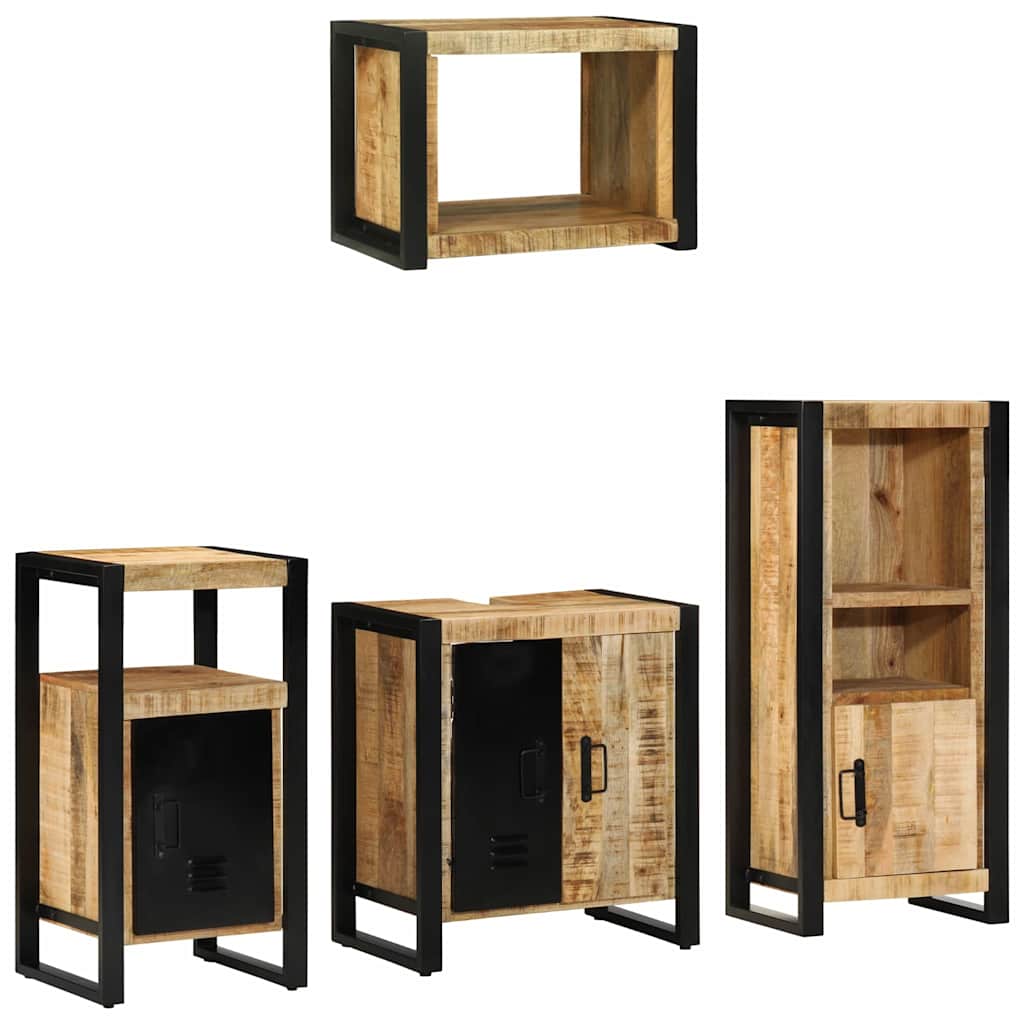Set namještaja za kupaonicu 4 kom. Smeđa i crna 55 x 35 x 60 cm