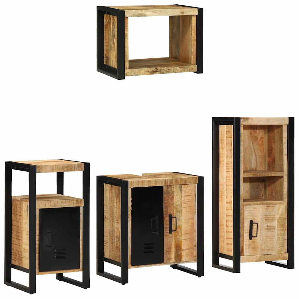 Set namještaja za kupaonicu 4 kom. Smeđa i crna 55 x 35 x 60 cm