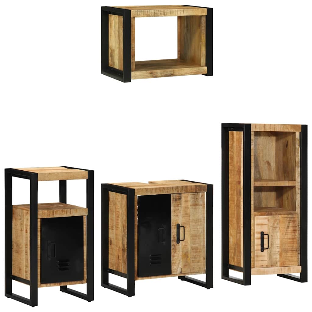 Set namještaja za kupaonicu 4 kom. Smeđa i crna 55 x 35 x 60 cm