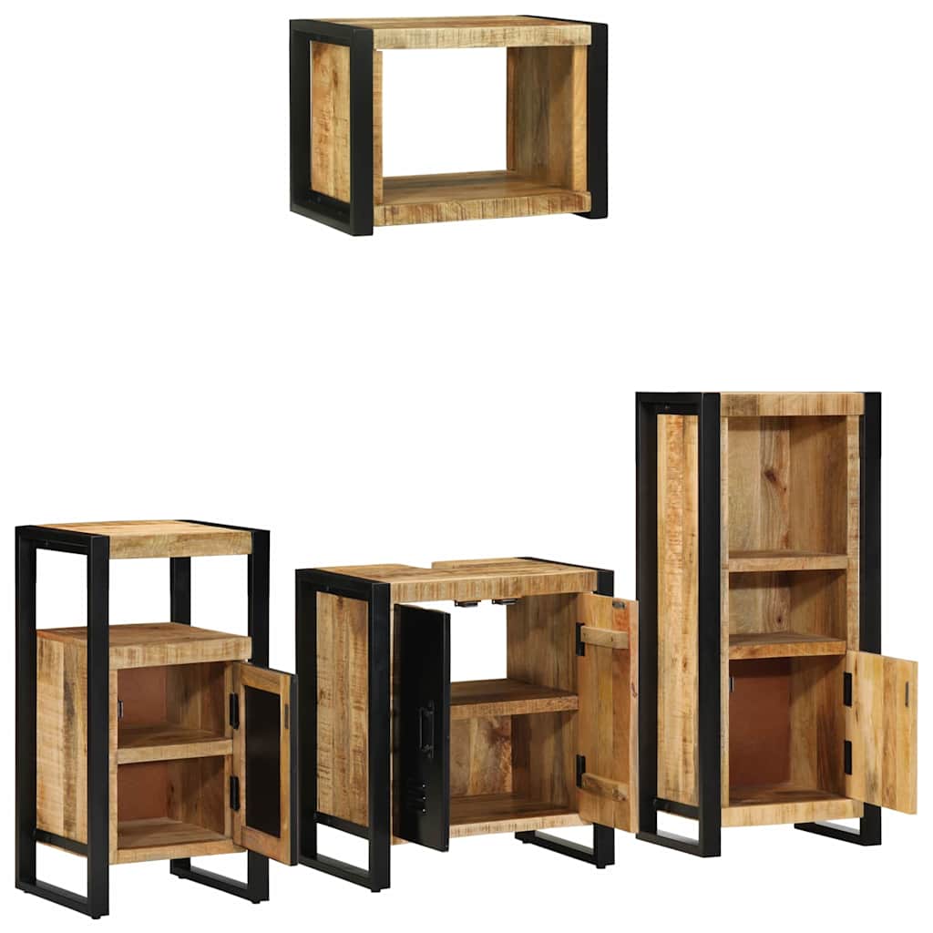 Set namještaja za kupaonicu 4 kom. Smeđa i crna 55 x 35 x 60 cm