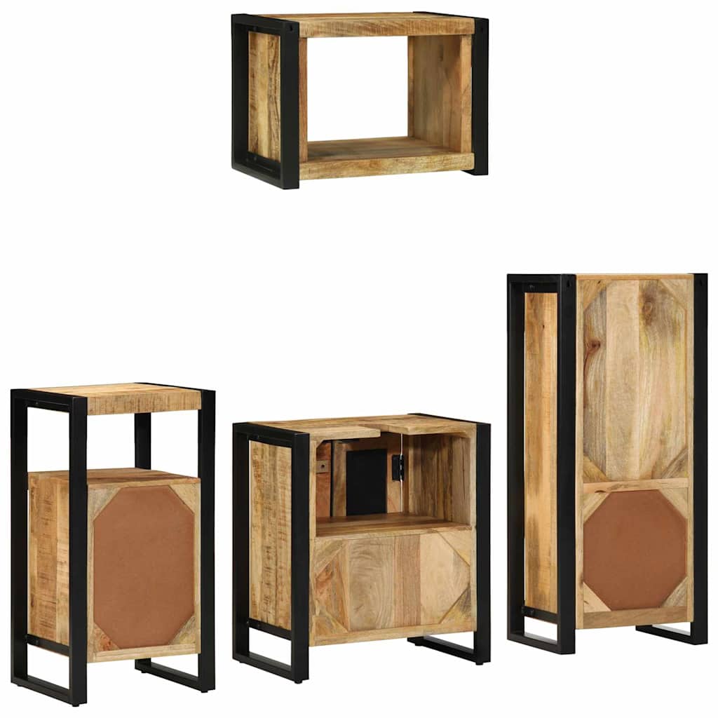 Set namještaja za kupaonicu 4 kom. Smeđa i crna 55 x 35 x 60 cm