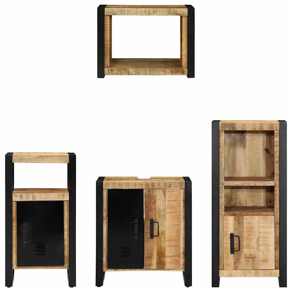 Set namještaja za kupaonicu 4 kom. Smeđa i crna 55 x 35 x 60 cm