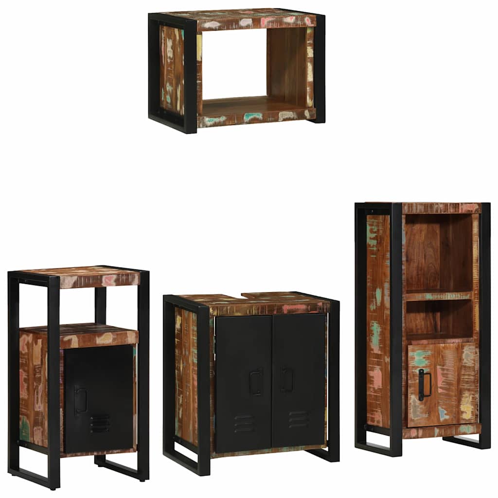 Set namještaja za kupaonicu 4 pcs Čvrsto drvo iz reciklaže