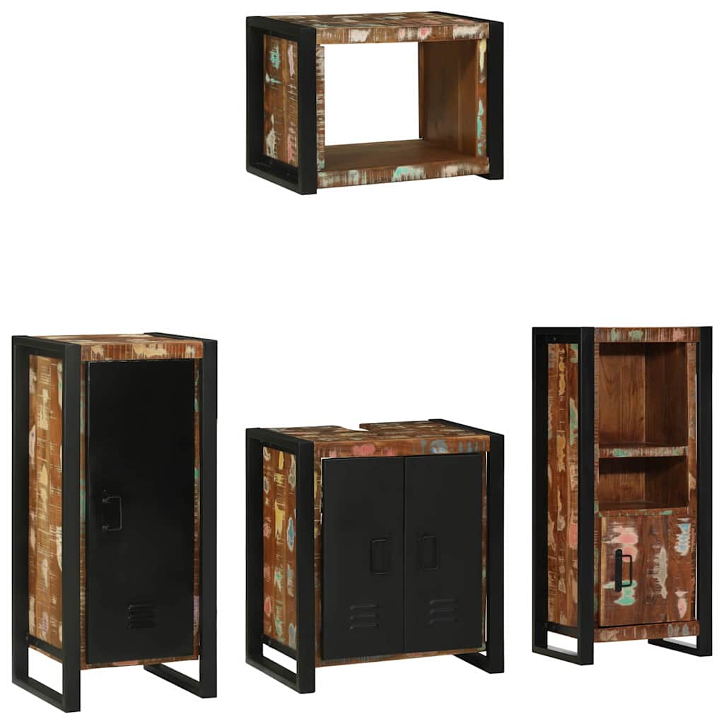 Set namještaja za kupaonicu 4 pcs Čvrsto drvo iz reciklaže