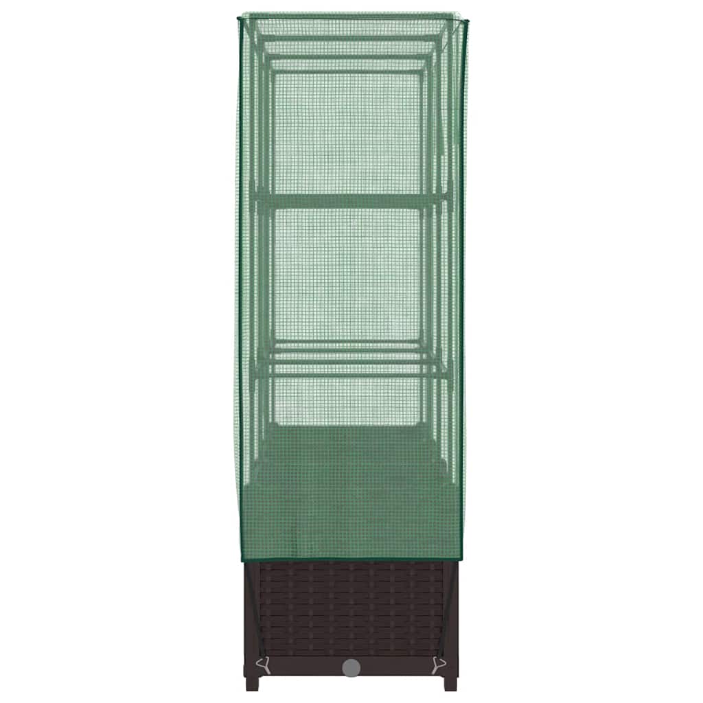 Povišena gredica s pokrovom za staklenik 120 x 40 x 138 cm