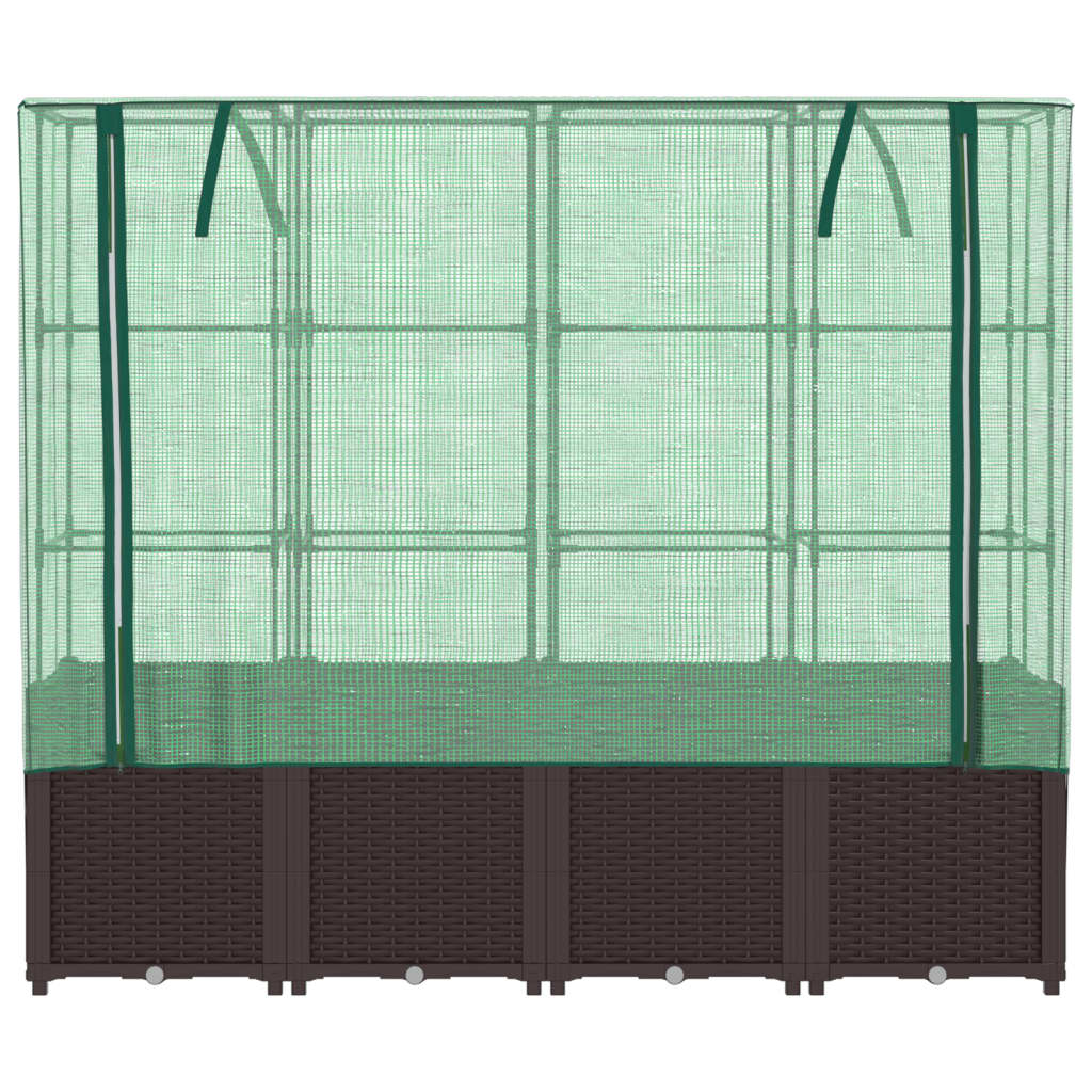 Povišena gredica s pokrovom za staklenik 160 x 40 x 153 cm