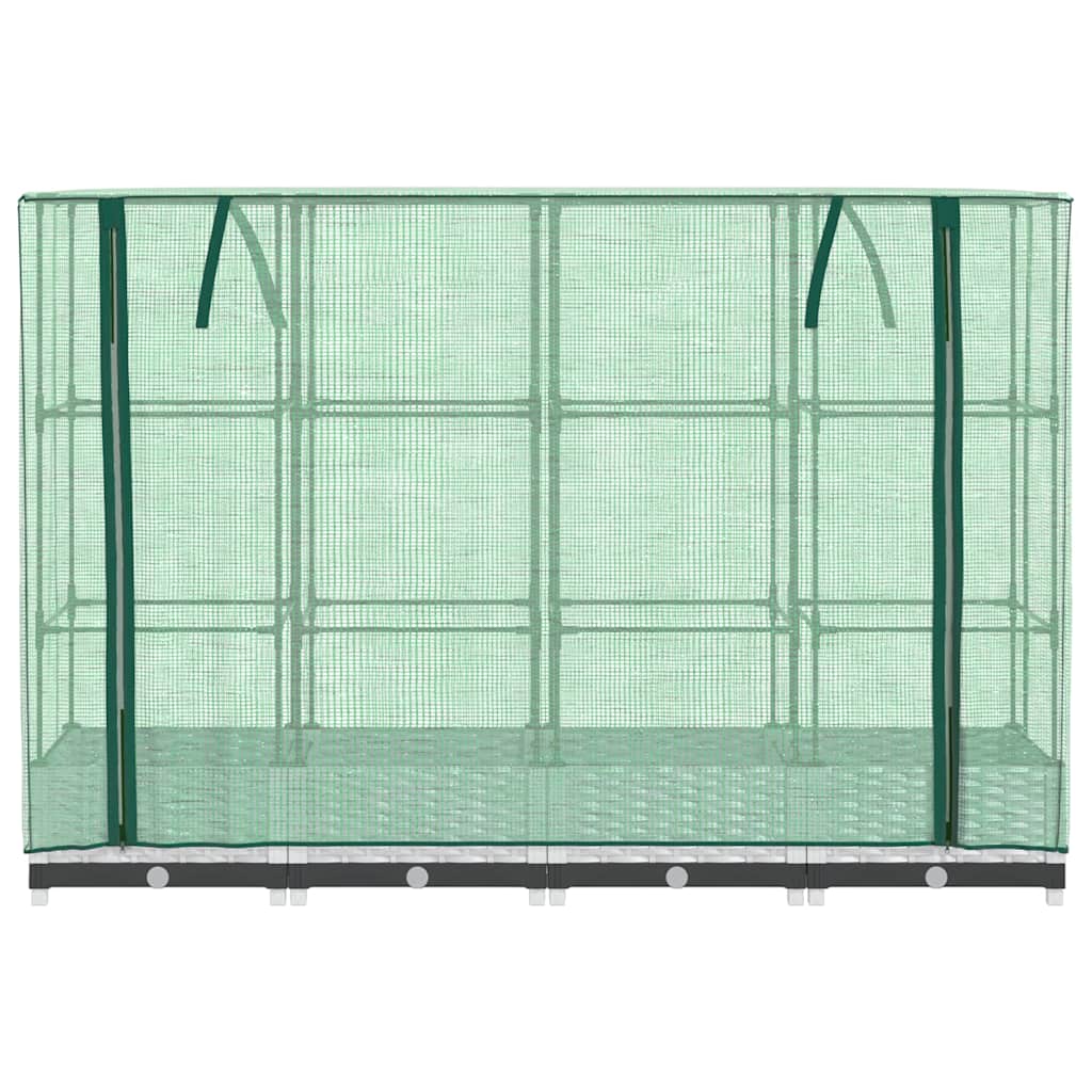 Povišena gredica s pokrovom za staklenik 160 x 40 x 123 cm