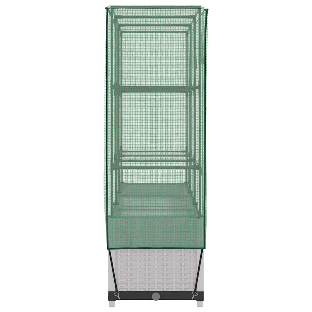 Povišena gredica s pokrovom za staklenik 120 x 40 x 138 cm
