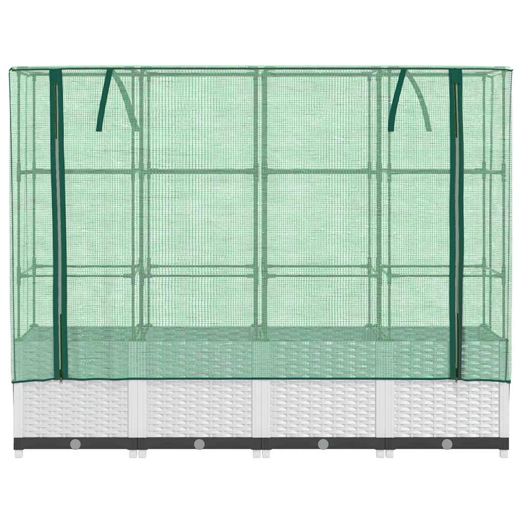Povišena gredica s pokrovom za staklenik 160 x 40 x 138 cm