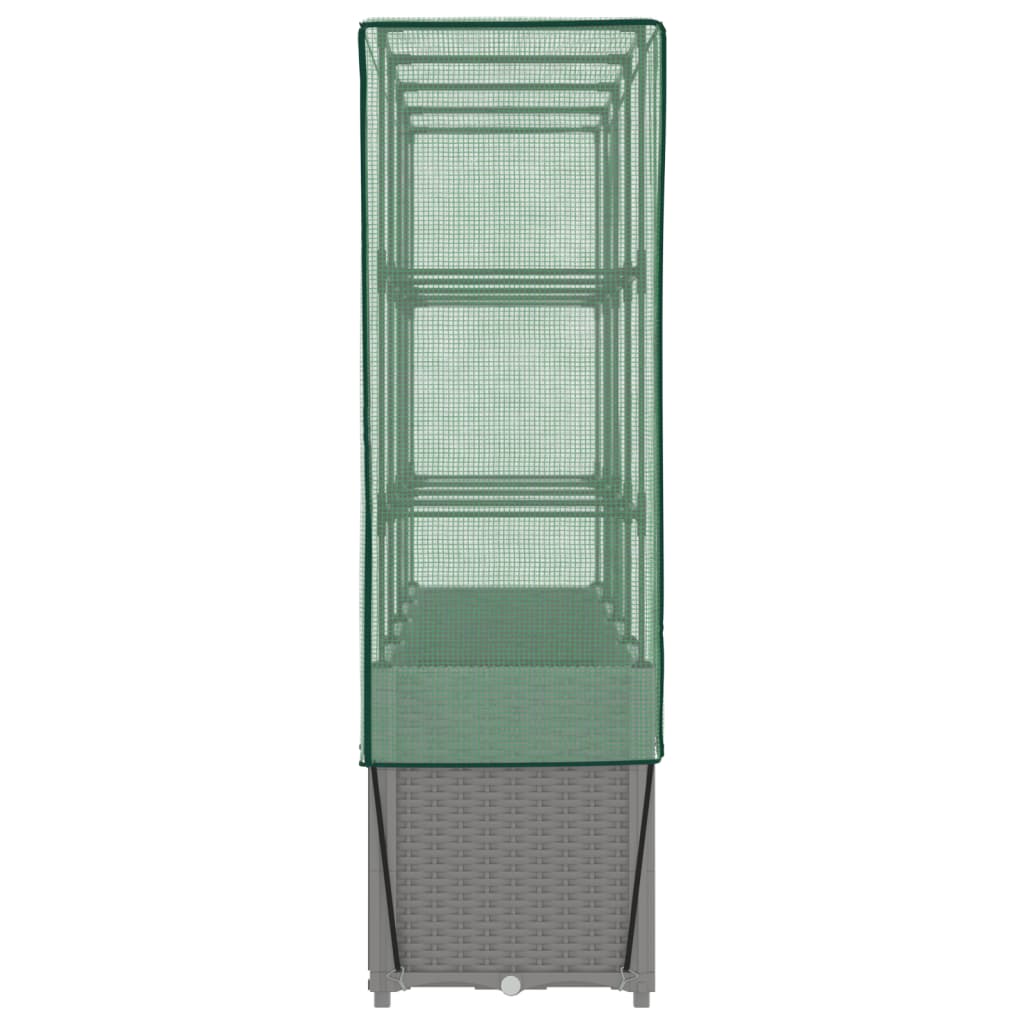 Povišena gredica s pokrovom za staklenik 160 x 40 x 153 cm