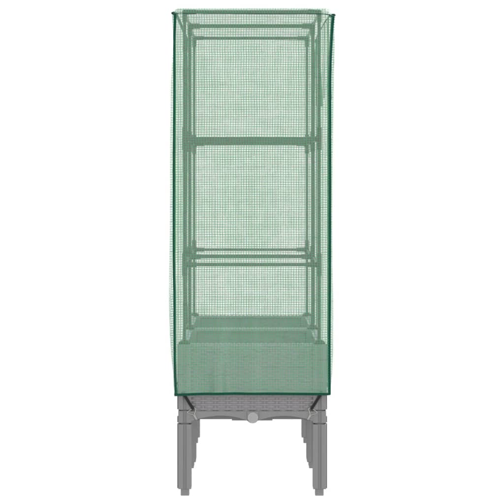 Povišena gredica s pokrovom za staklenik 80 x 40 x 140 cm