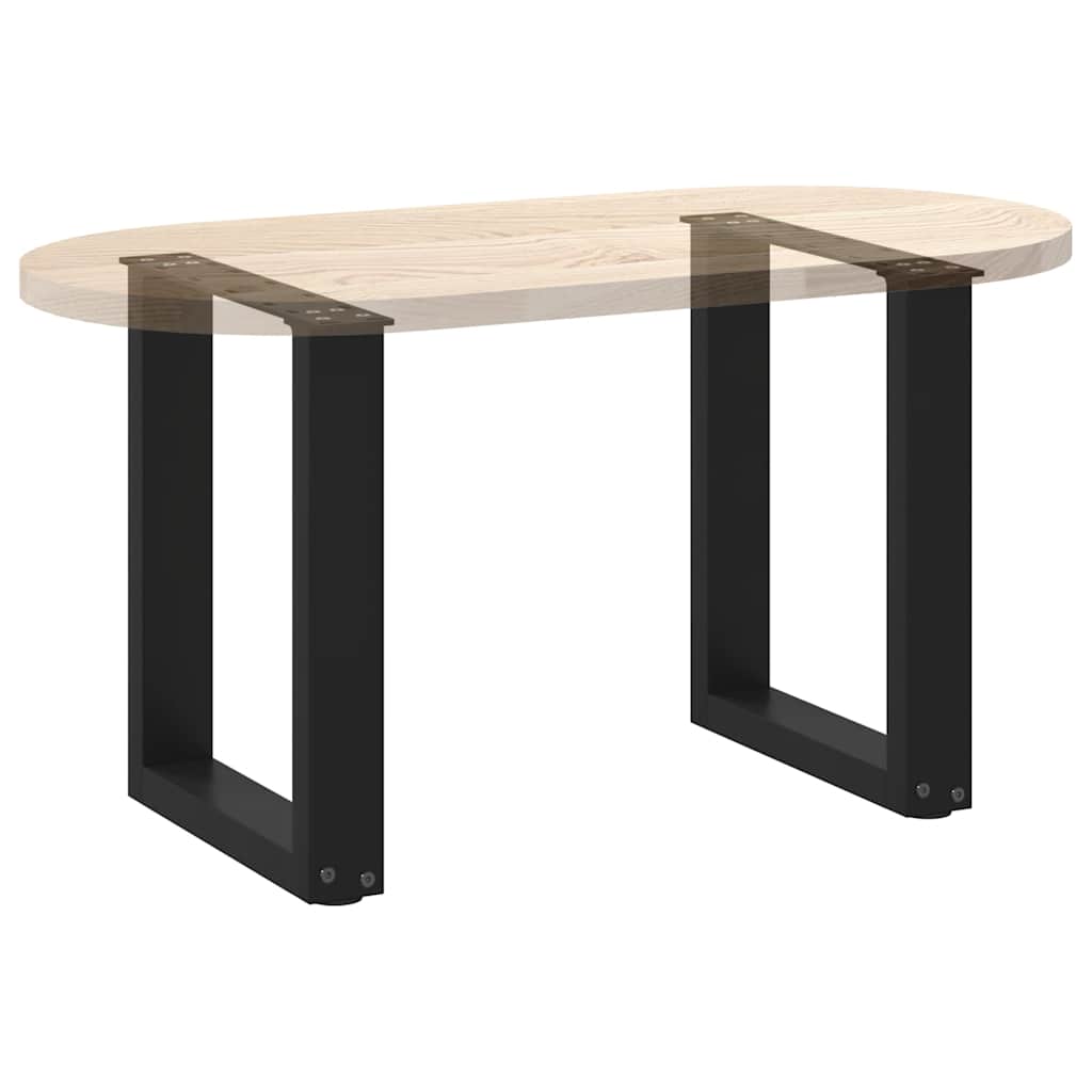 Noge za klub stolić U-oblik 2 kom Crne 28 x (42-43) cm Čelik