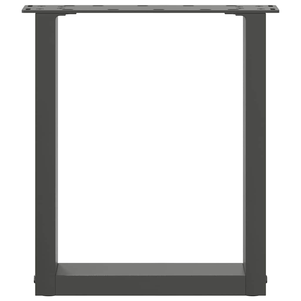 Noge za klub stolić U-oblik 2 kom antracit 38 x (42-43) cm čelik