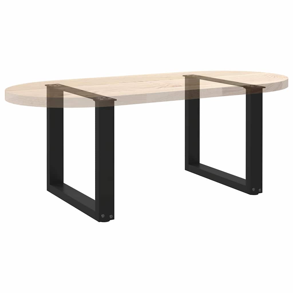 Noge za klub stolić U-oblik 2 kom Crne 50 x (42-43) cm Čelik