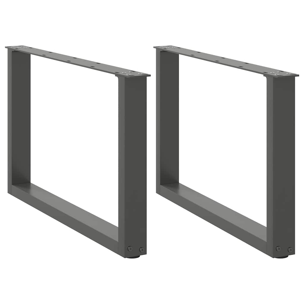 Noge za klub stolić U-oblik 2 kom antracit 60 x (42-43) cm čelik