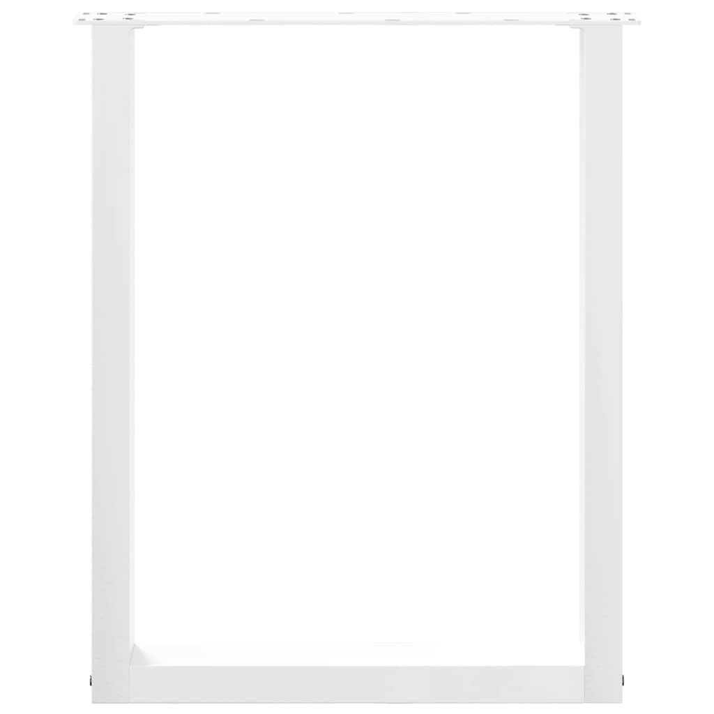 Noge za blagovaonski stol U-oblik 2 kom Bijele 70 x (72-73) cm Čelik