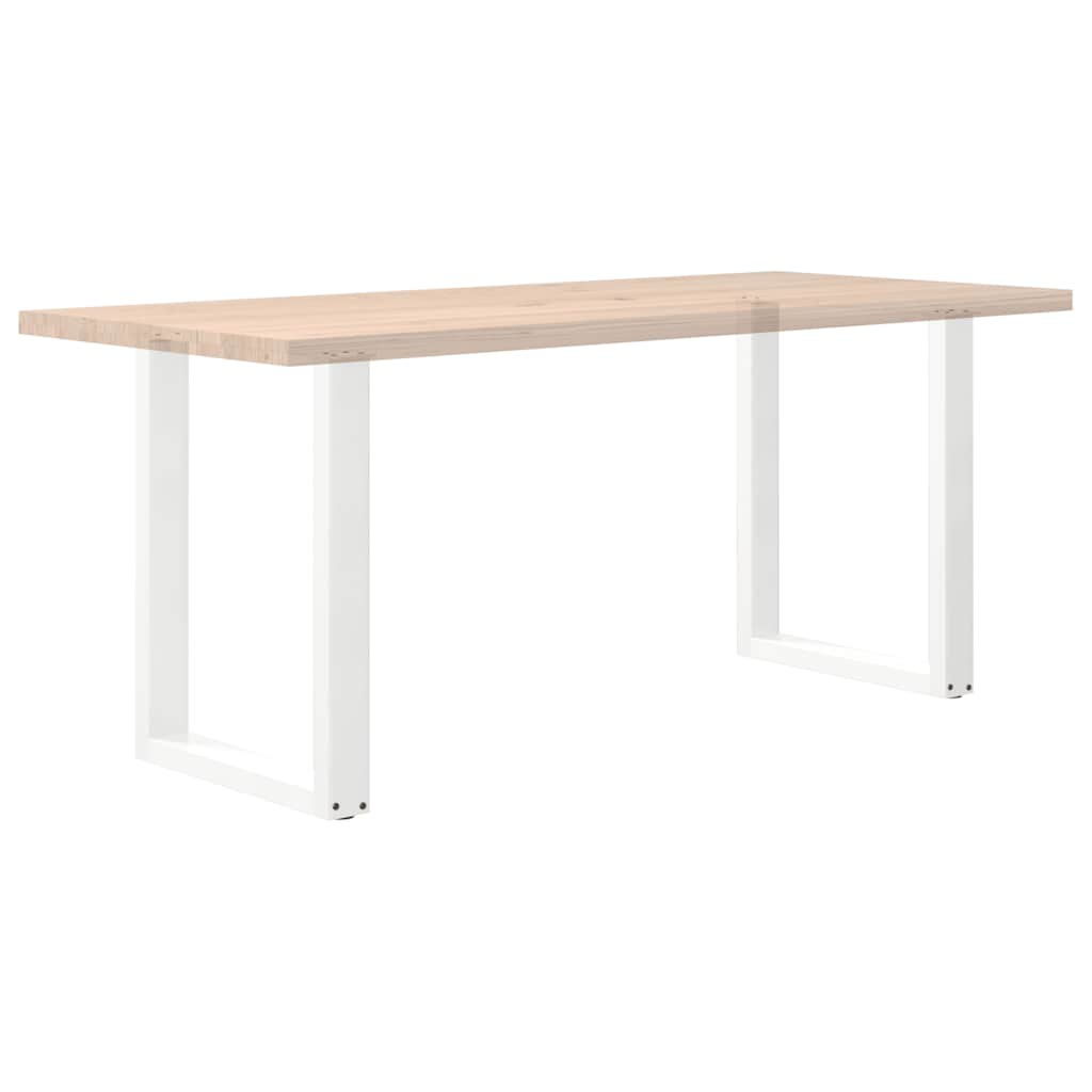 Noge za blagovaonski stol U-oblik 2 kom Bijele 70 x (72-73) cm Čelik