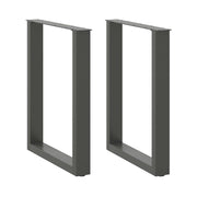 Noge za blagovaonski stol U-oblik 2 kom antracit 70 x (72-73) cm čelik