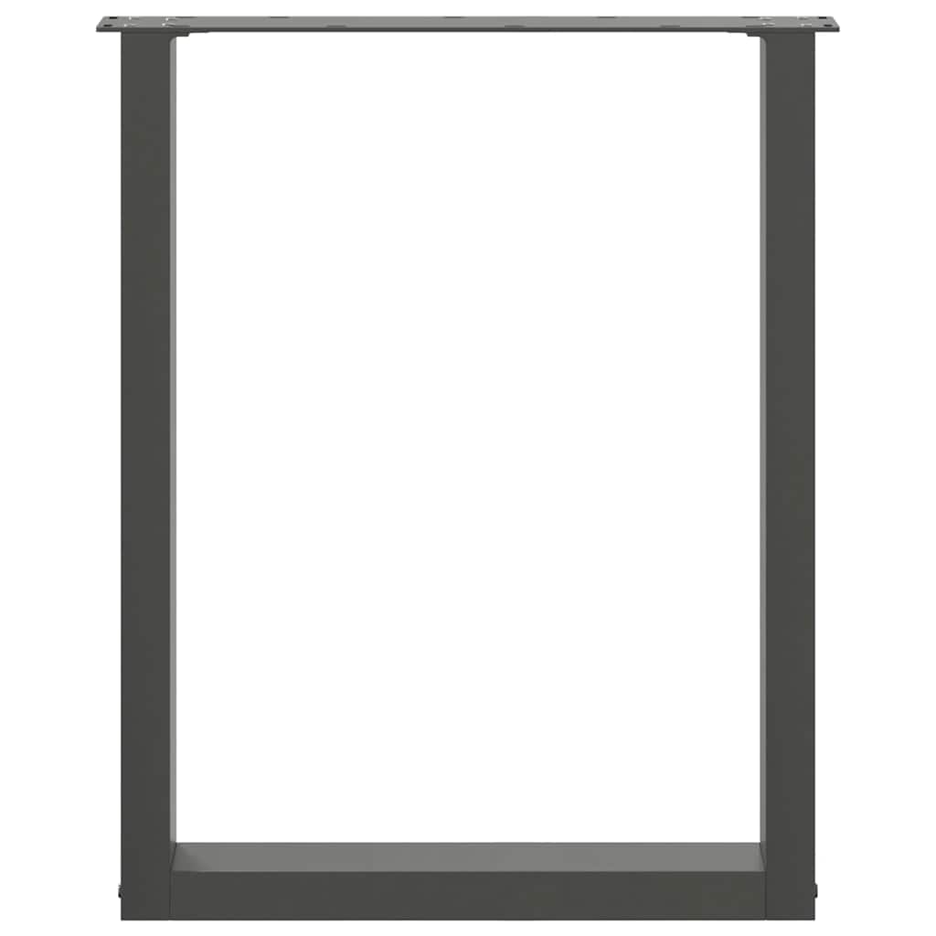 Noge za blagovaonski stol U-oblik 2 kom antracit 70 x (72-73) cm čelik