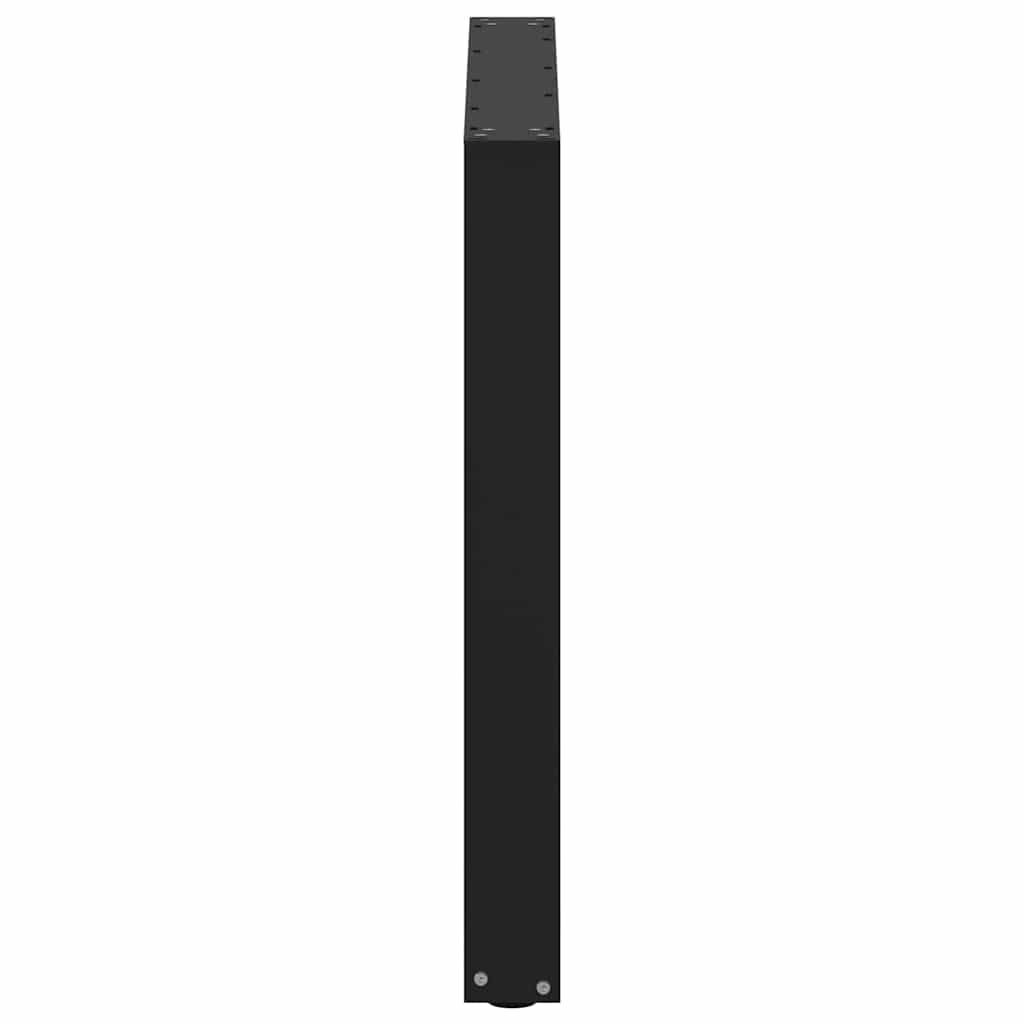 Noge za blagovaonski stol U-oblik 2 kom Crne 80 x (72-73) cm Čelik