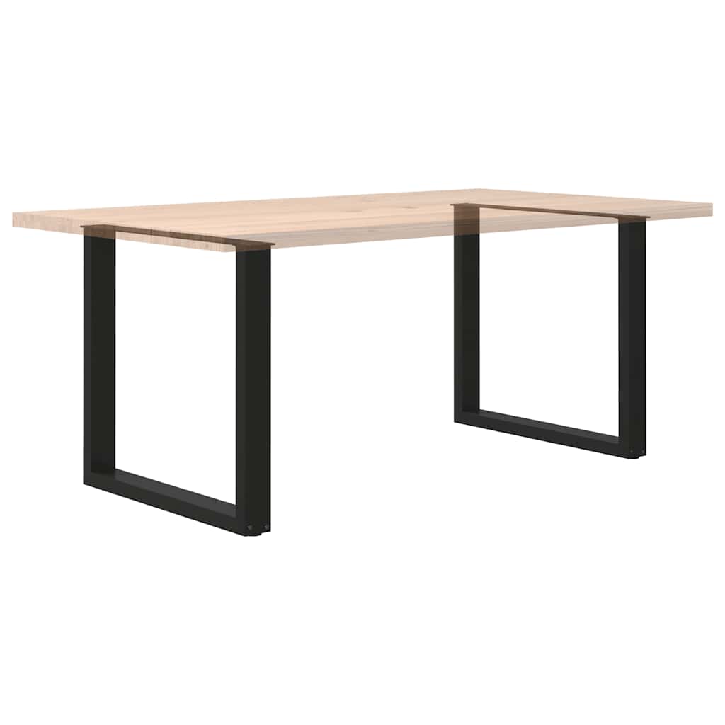 Noge za blagovaonski stol U-oblik 2 kom Crne 80 x (72-73) cm Čelik