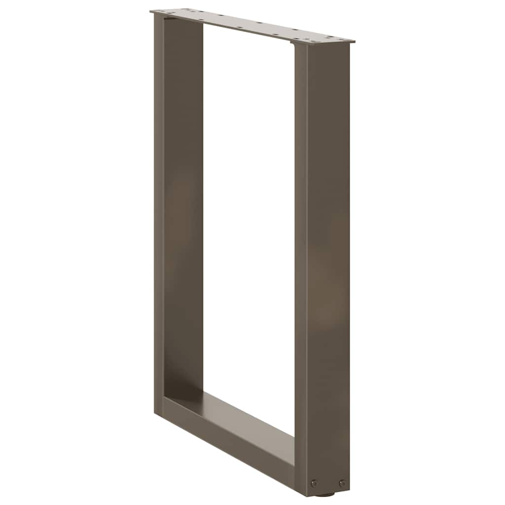 Noge za blagovaonski stol U-oblik 3 kom Prirodni čelik 70 x (72-73) cm Čelik