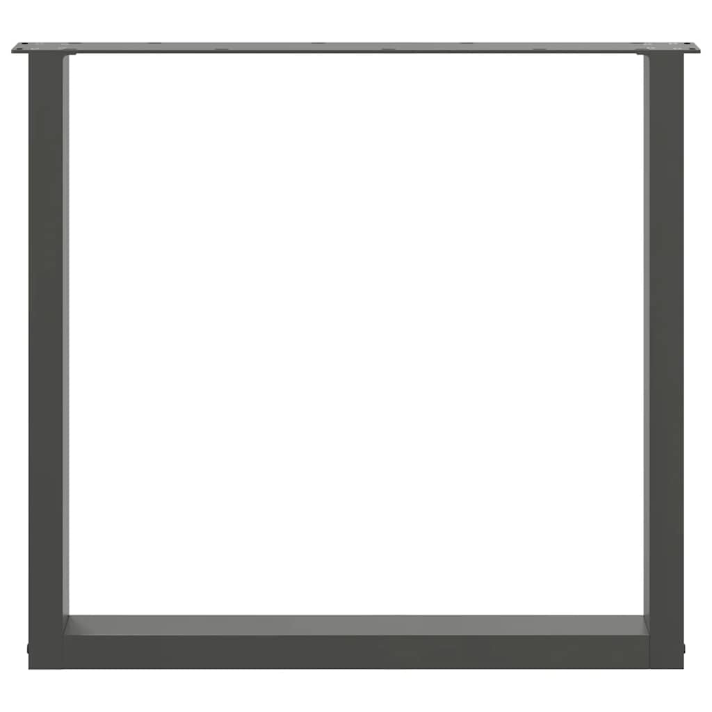 Noge za blagovaonski stol U-oblik 3 kom antracit 80 x (72-73) cm čelik
