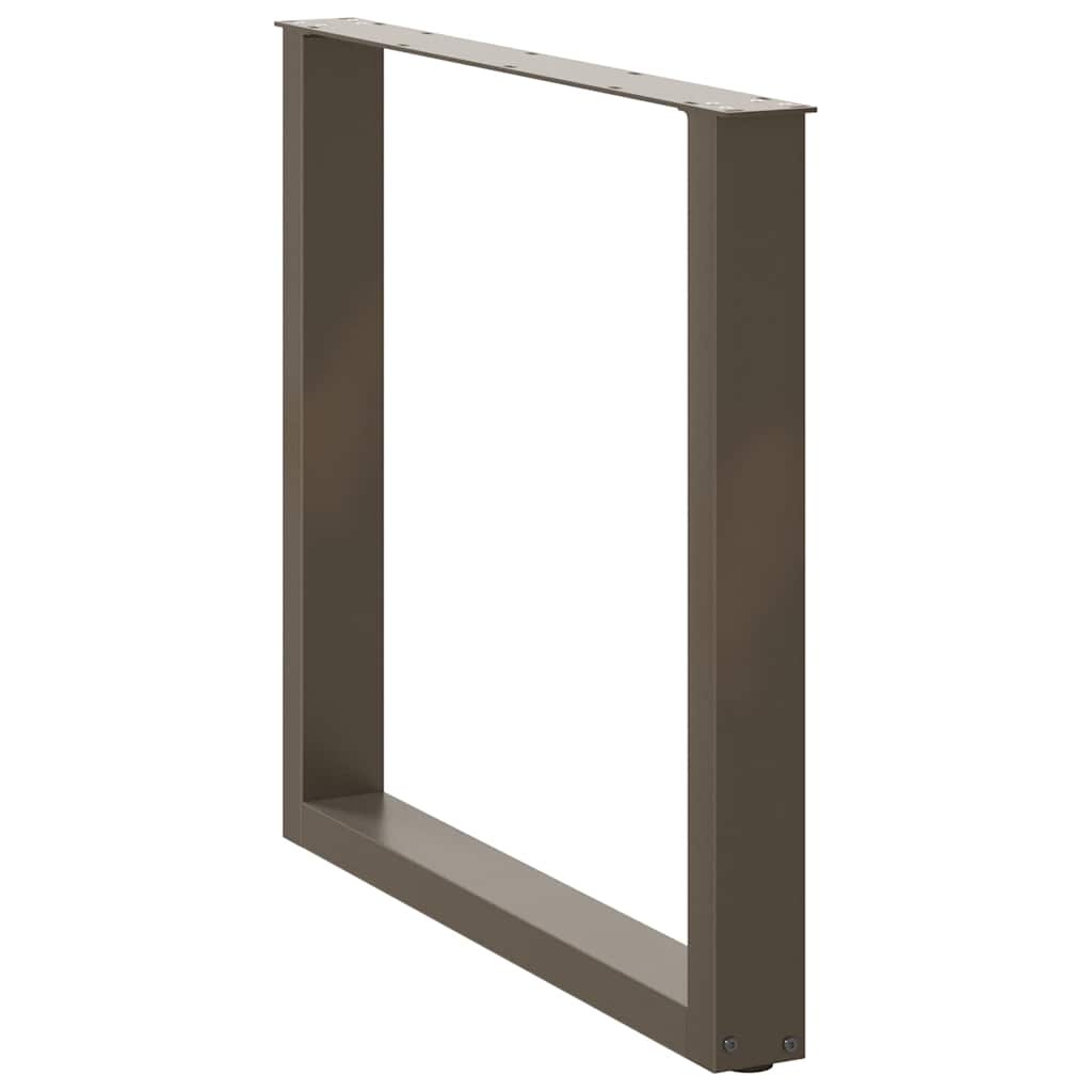 Noge za blagovaonski stol U-oblik 3 kom Prirodni čelik 80 x (72-73) cm Čelik
