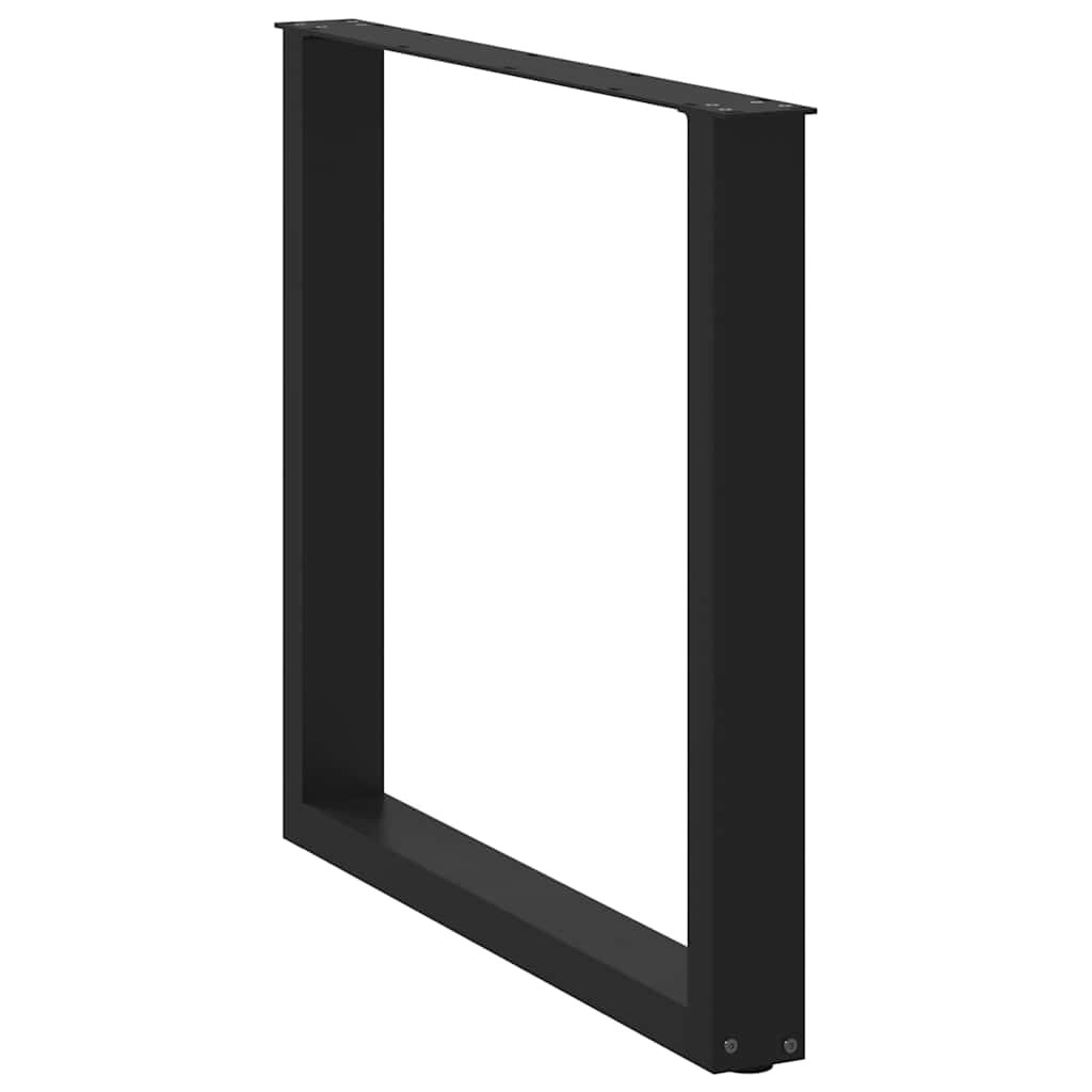 Noge za blagovaonski stol U-oblik 3 kom Crne 90 x (72-73) cm Čelik