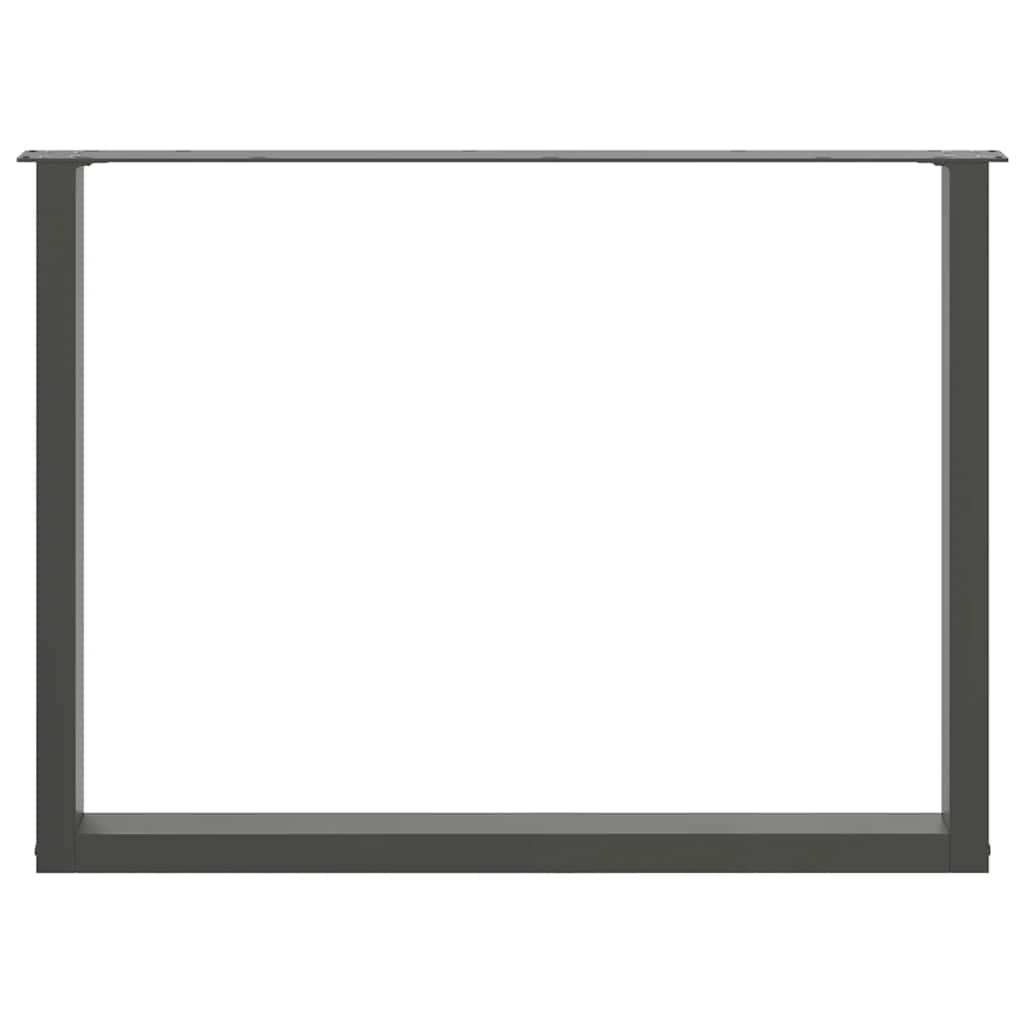 Noge za blagovaonski stol U-oblik 3 kom antracit 100 x (72-73) cm čelik