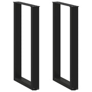 Noge za barski stol U-oblika 2 kom Crne 50 x (90-91) cm Čelik