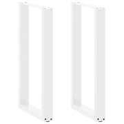 Noge za barski stol U-oblika 2 kom Bijele 50 x (90-91) cm Čelik