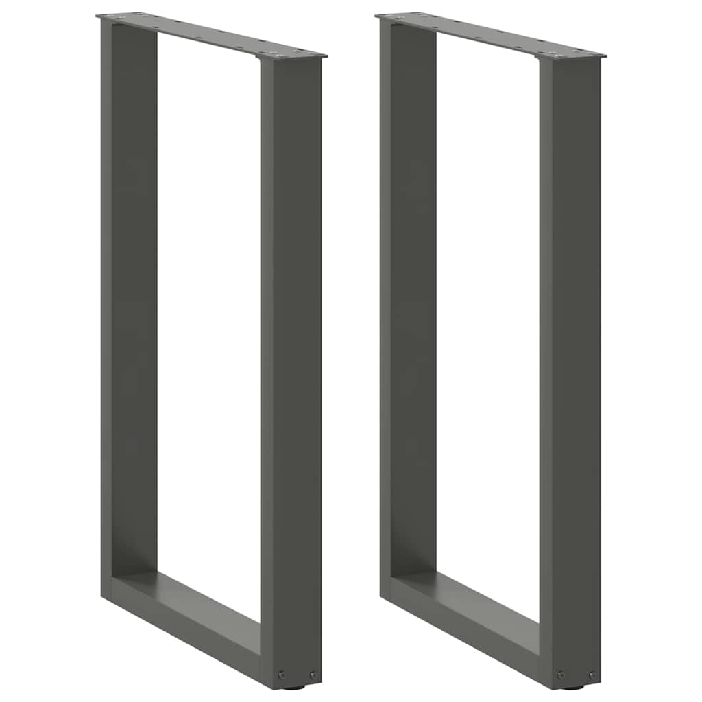 Noge za barski stol U-oblika 2 kom antracit 60 x (90-91) cm čelik