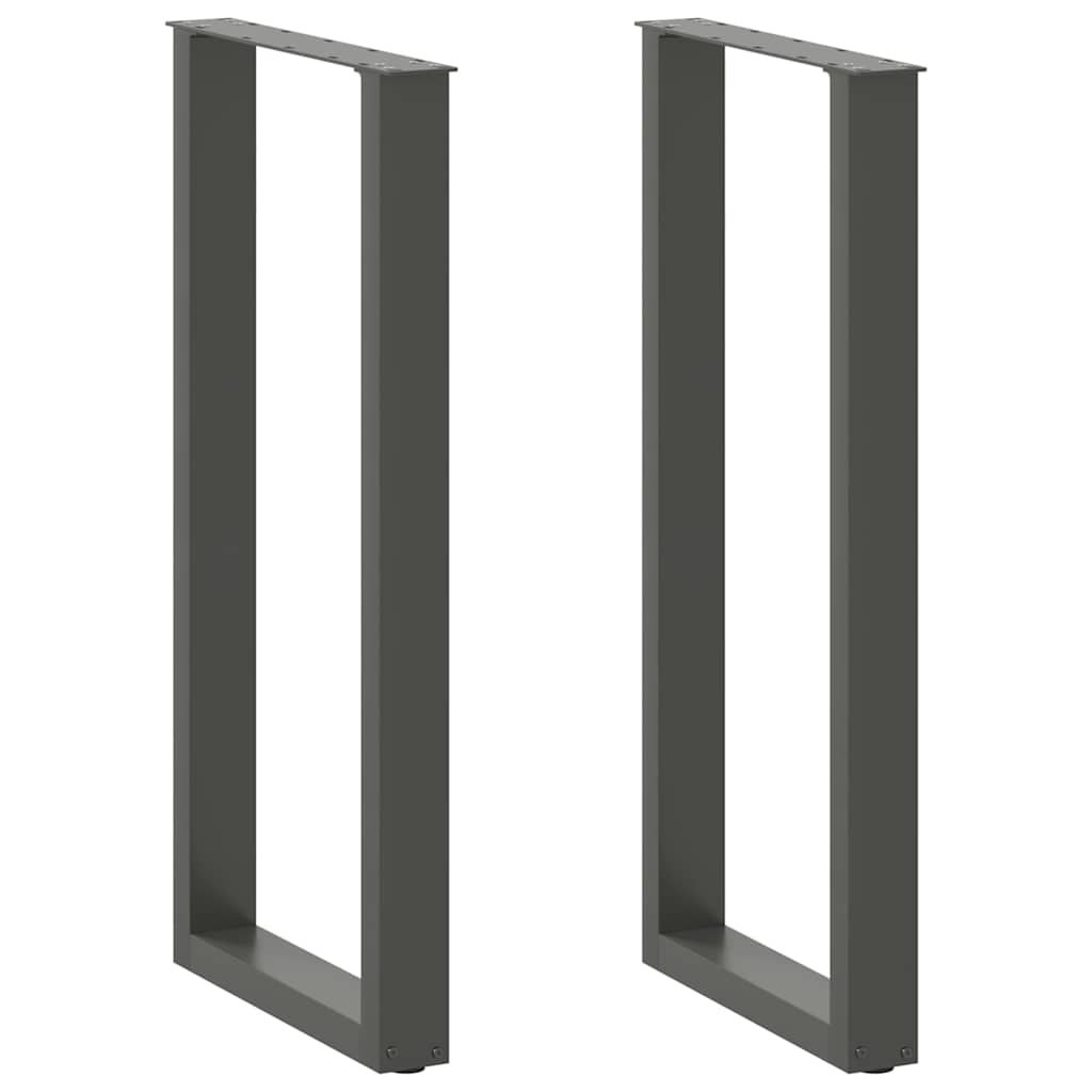 Noge za barski stol U-oblika 2 kom antracit 50 x (100-101) cm čelik