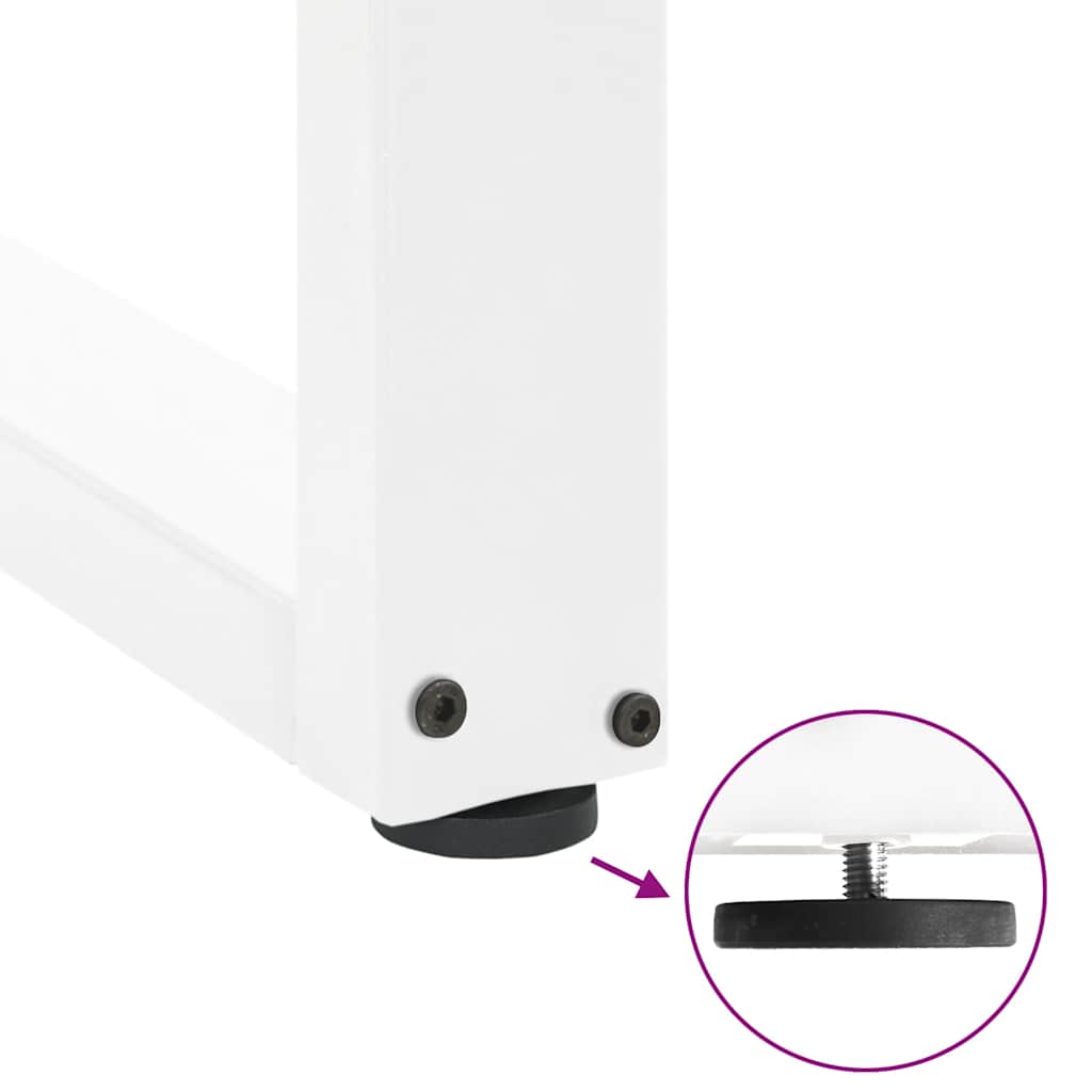 Noge za barski stol U-oblika 2 kom Bijele 40 x (110-111) cm Čelik