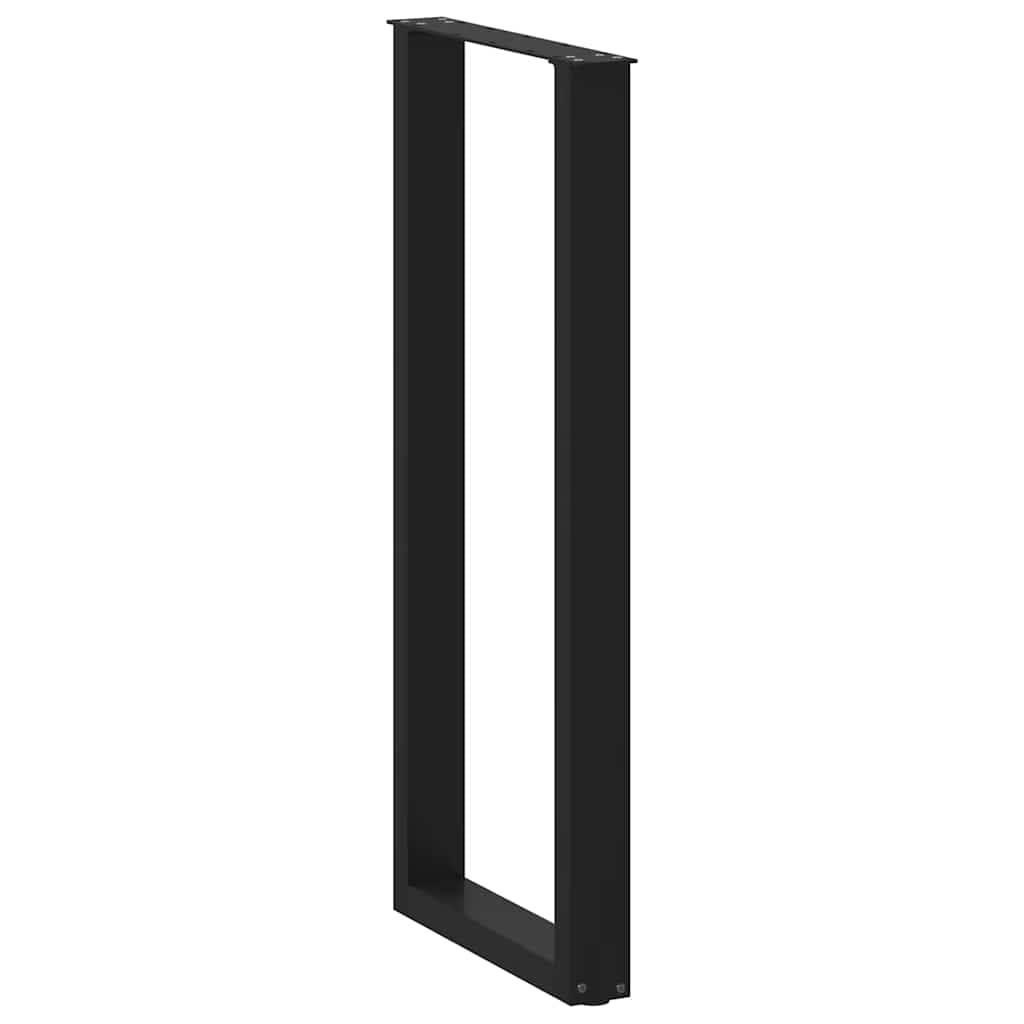 Noge za barski stol U-oblika 2 kom Crne 50 x (110-111) cm Čelik