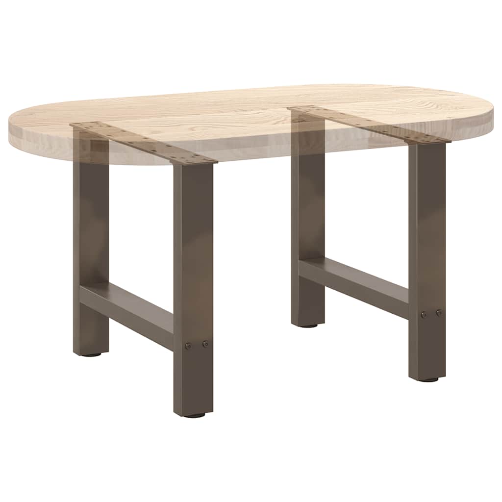 Noge za klub stolić prirodni čelik 2 kom 60 x (42-43) cm čelik